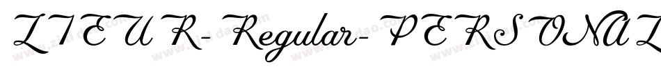 LIEUR-Regular-PERSONAL USE ONLY字体转换